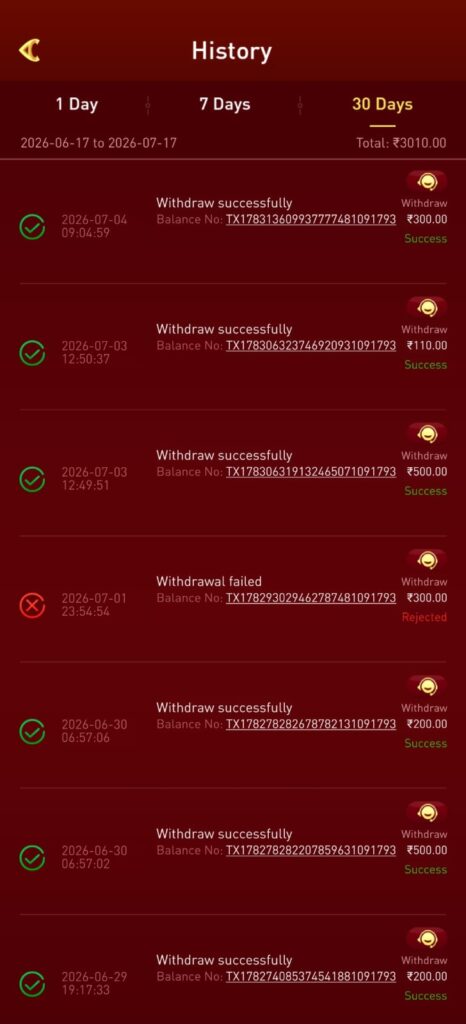 SH7 Game withdrawal process with secure and fast payment options